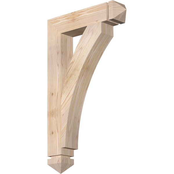 Ekena Millwork Thorton Arts & Crafts Smooth Bracket, Douglas Fir, 3 1/2"W x 18"D x 30"H BKT04X18X30THR03SDF - main
